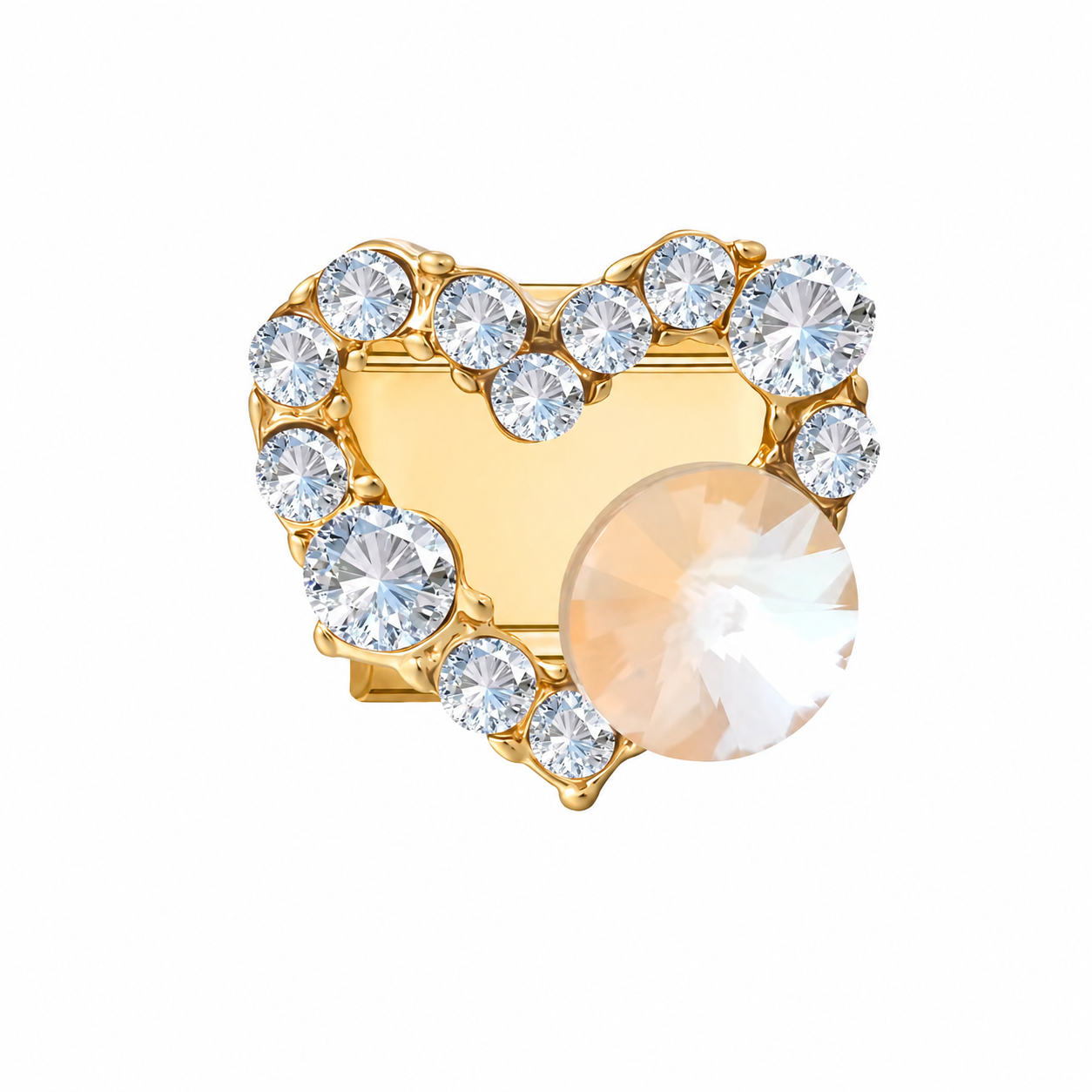 Gold Crystal Heart
